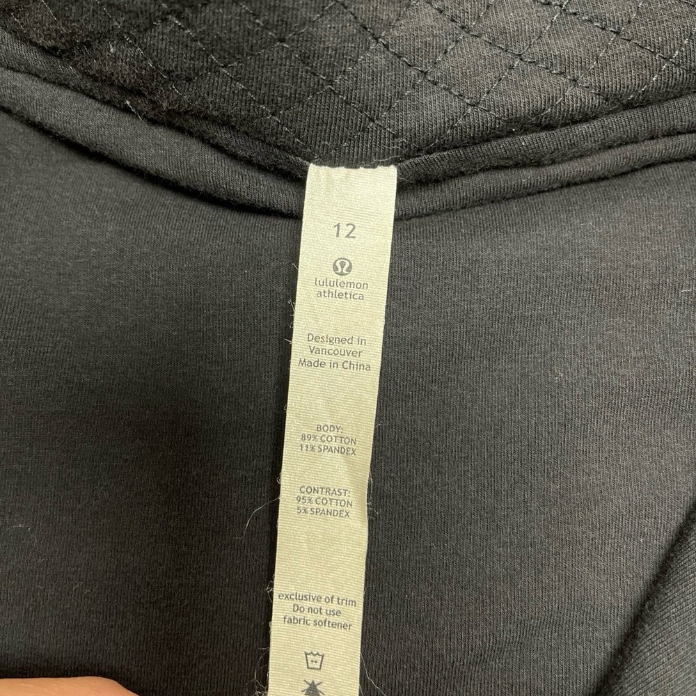 Lululemon Black "It's Happening" Moto Utility Jacket - Size 12 women's - Picture 4 of 8